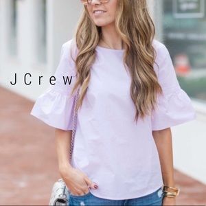J. Crew G2264 Button-back bell-sleeve top